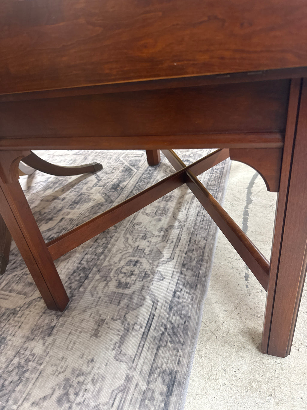 Solid Wood Coffee Table with Folding Sides