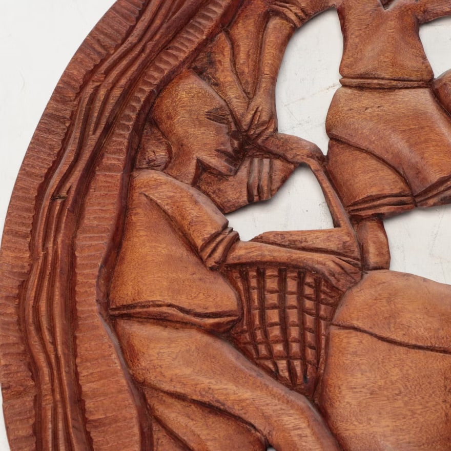 Handcrafted Figural Wood Carving, 20th Century