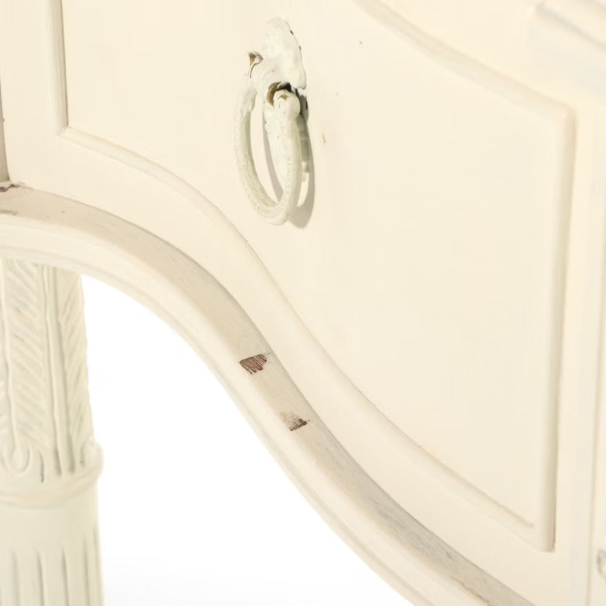 George III Style Painted Mahogany Buffet with Mirrored Doors, 20th Century