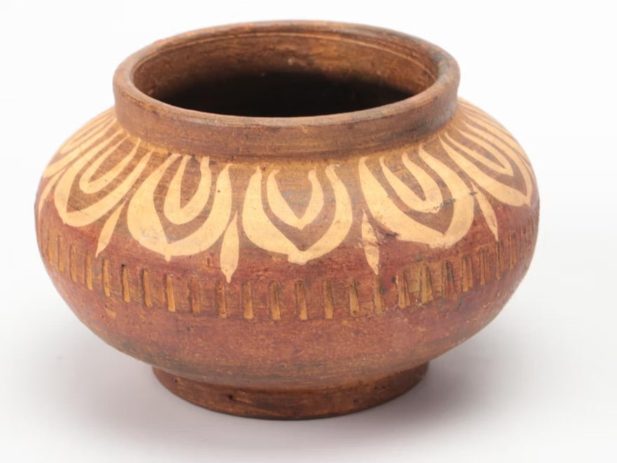 Jose Sosa Signed Ceramic Handled Vase with Wheel Thrown Stoneware Pot ITMGQ11644