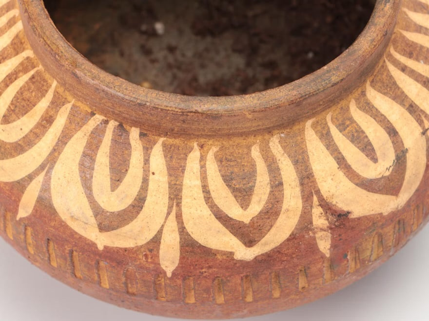 Jose Sosa Signed Ceramic Handled Vase with Wheel Thrown Stoneware Pot ITMGQ11644