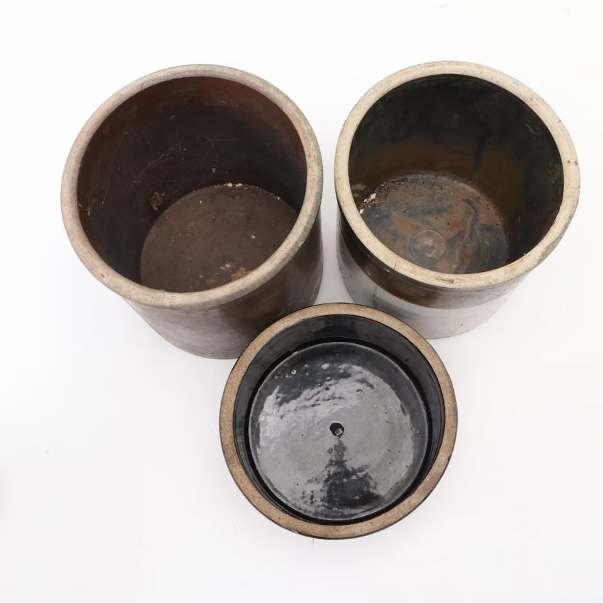 Rustic Brown Ceramic Planter Pots