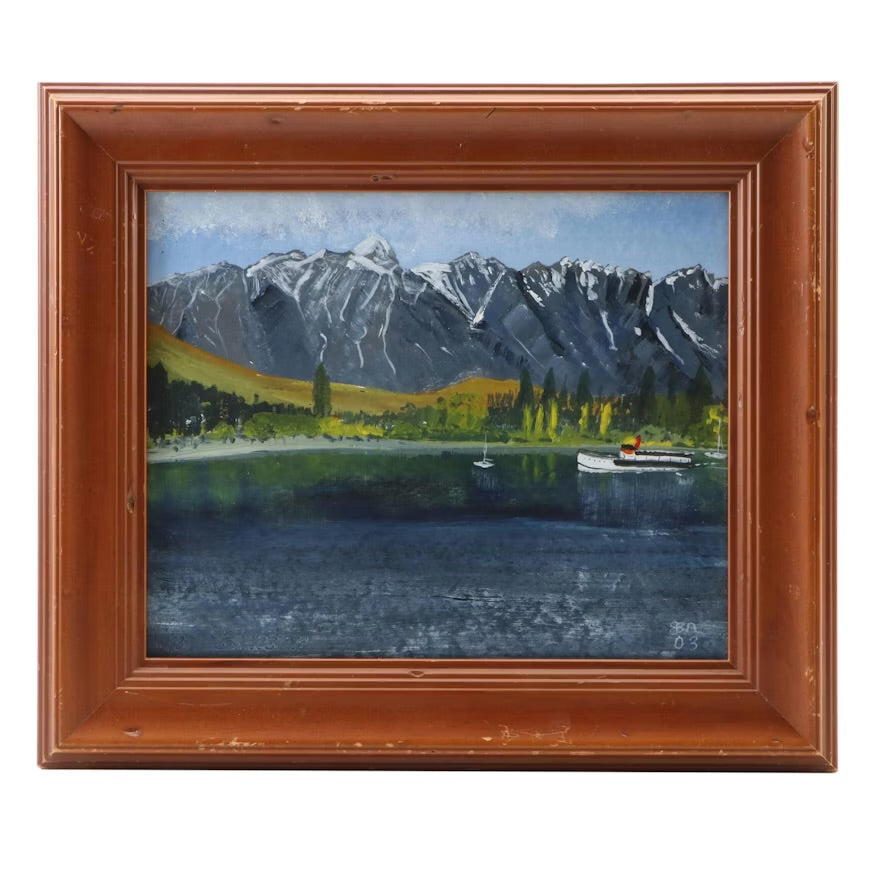 Bruce Alexander Mountainous Landscape Acrylic Painting, 2003 ITMGQ42134