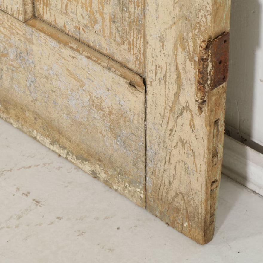 Two Painted Hardwood Architectural Salvage Four-Panel Doors ITMGR89702