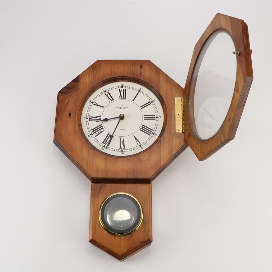 Pennsylvania House Regulator Style Wooden Wall Clock