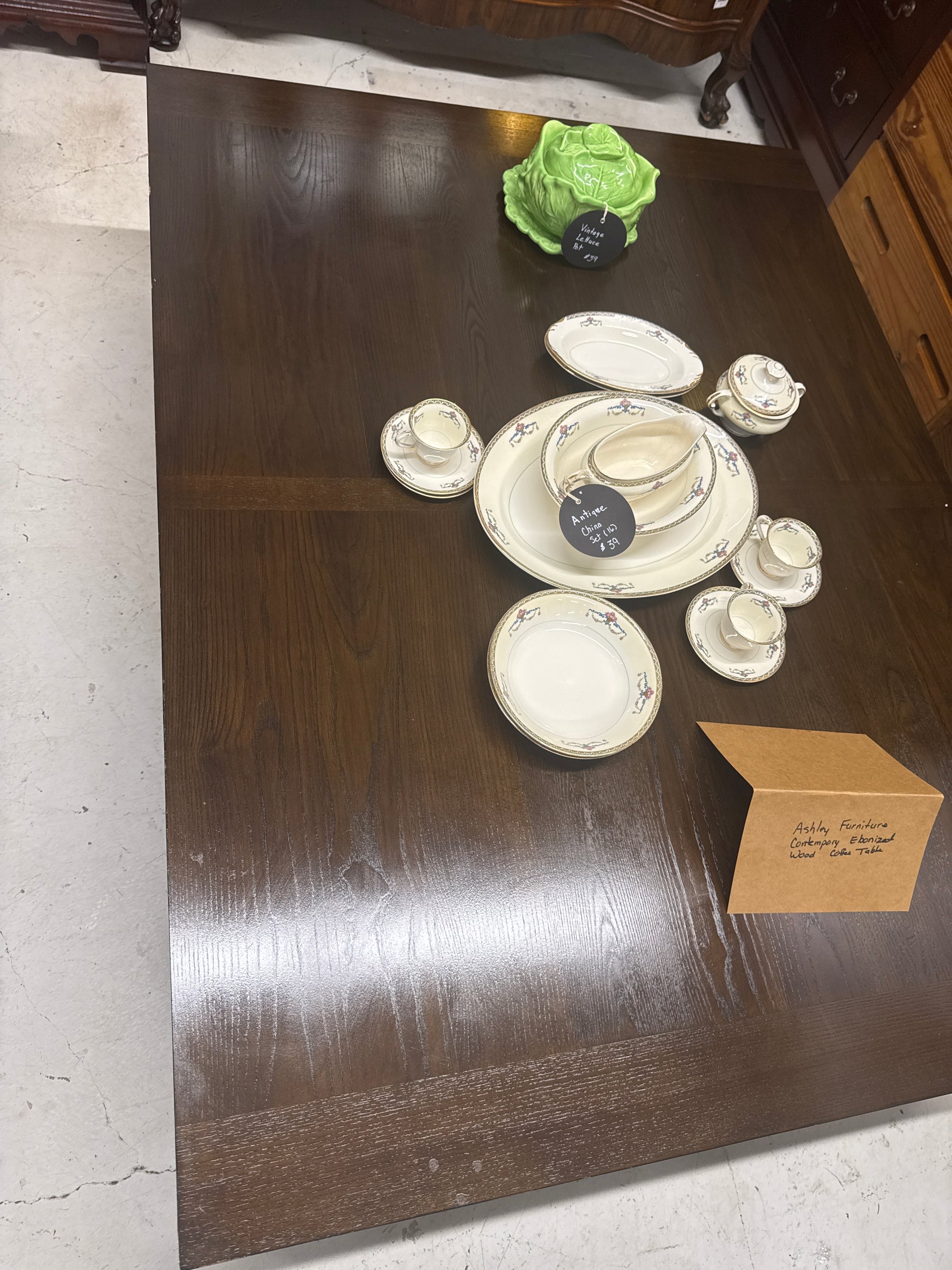 Ashley Furniture Contemporary Ebonized Wood Coffee Table