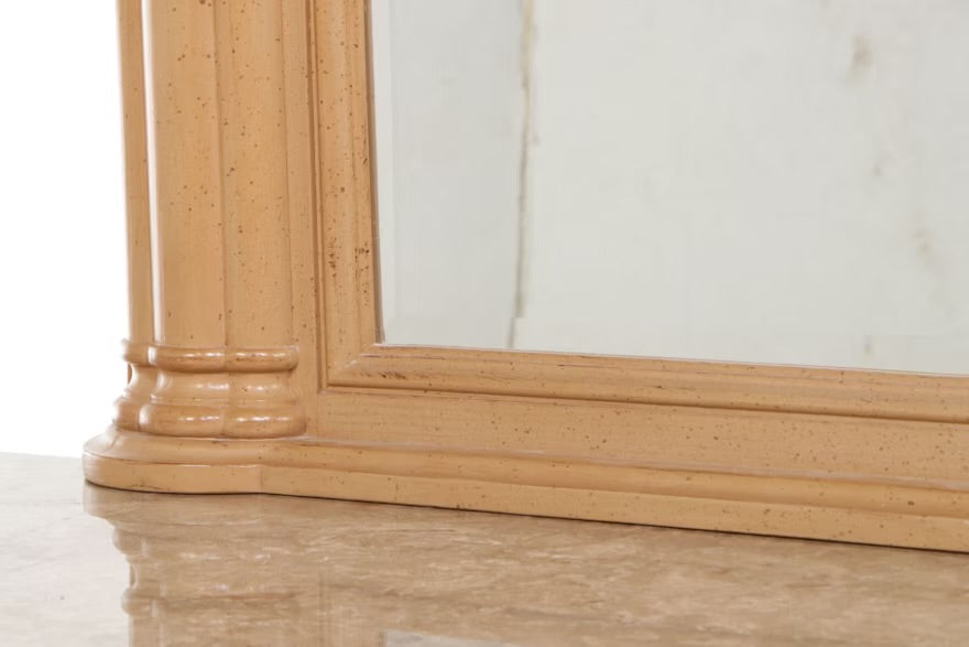 Stanley French Regency Style Marble Top Wood Dresser with Mirror ITMGQ17362