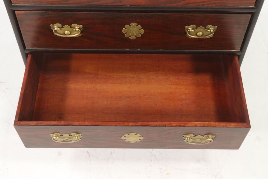 Korean Style Three Drawer with Brass Accents and Pulls ITMGQ23281