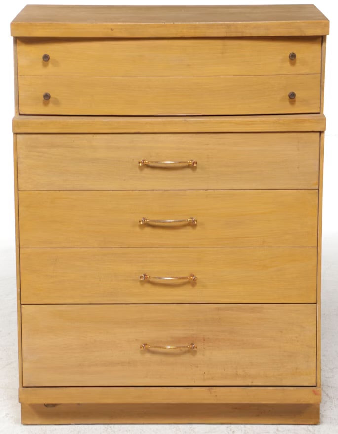 Mid Century Modern Blonde Oak Chest of Drawers ITMGQ37441
