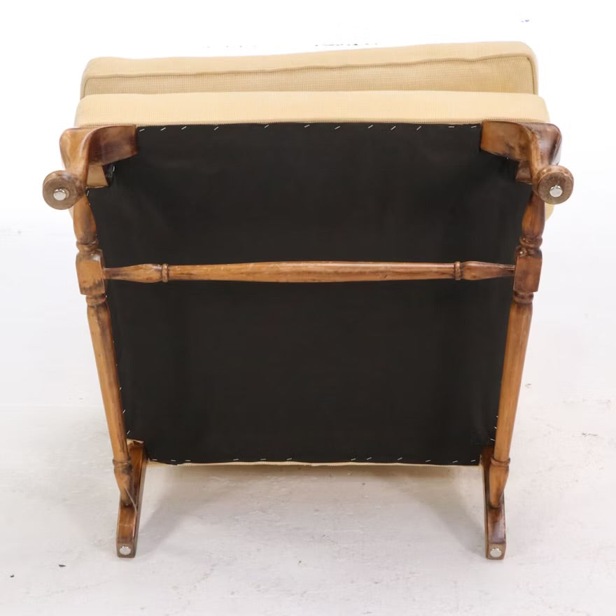 Cream Upholstered Bergere Armchairs ITMGQ23077