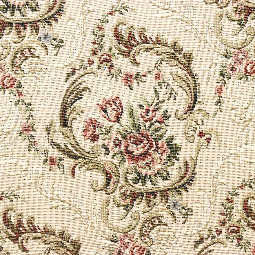 Victorian Style Carved Loveseat with Scrolling Foliate Motif