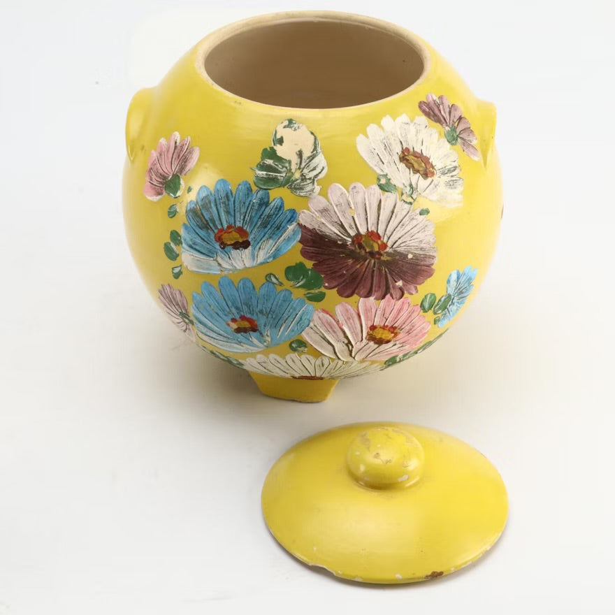 Ransburg Pottery Cookie Jar with German Porcelain Urn, Mid to Late 20th Century ITMGQ27753