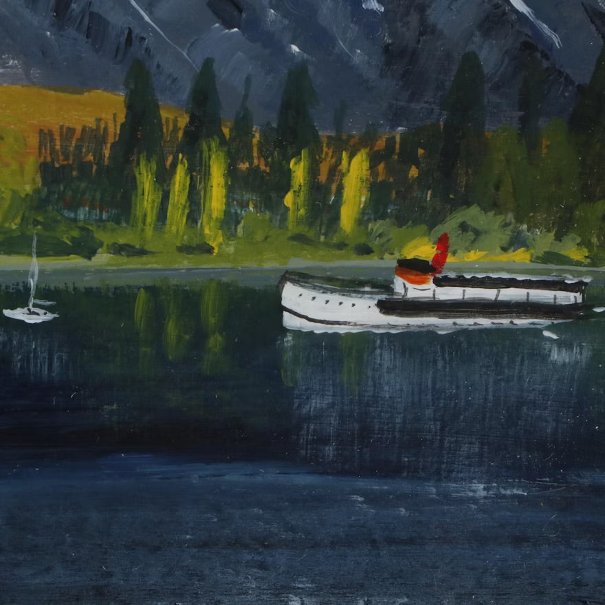 Bruce Alexander Mountainous Landscape Acrylic Painting, 2003 ITMGQ42134