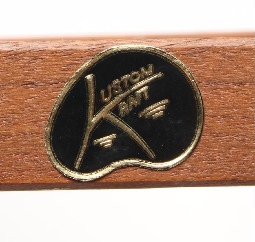 Kustom Kraft Wood Wine Rack with Luigi Bormioli Decanter and Other Glass Ware