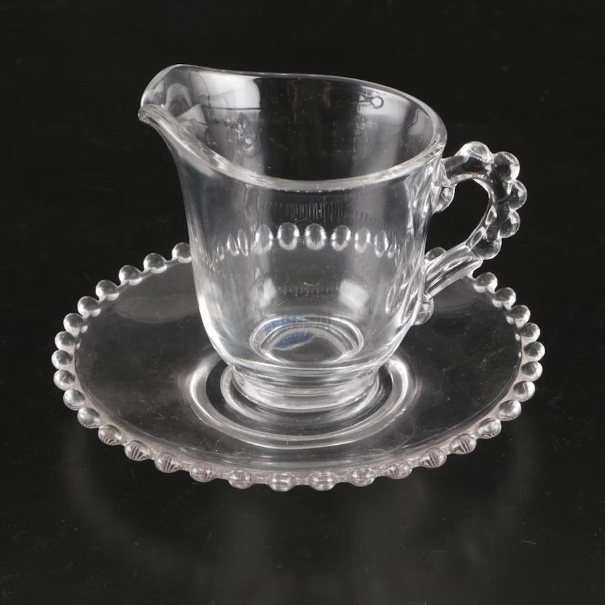 Imperial Hobnail Glass Snack Plates, Cups, and Other Tableware ITMGQ30121