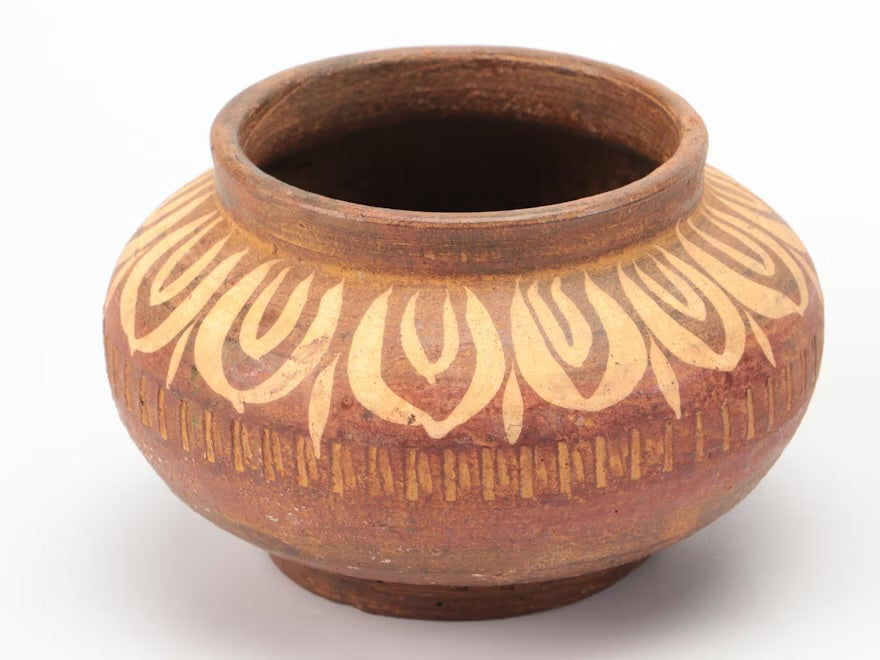 Jose Sosa Signed Ceramic Handled Vase with Wheel Thrown Stoneware Pot ITMGQ11644