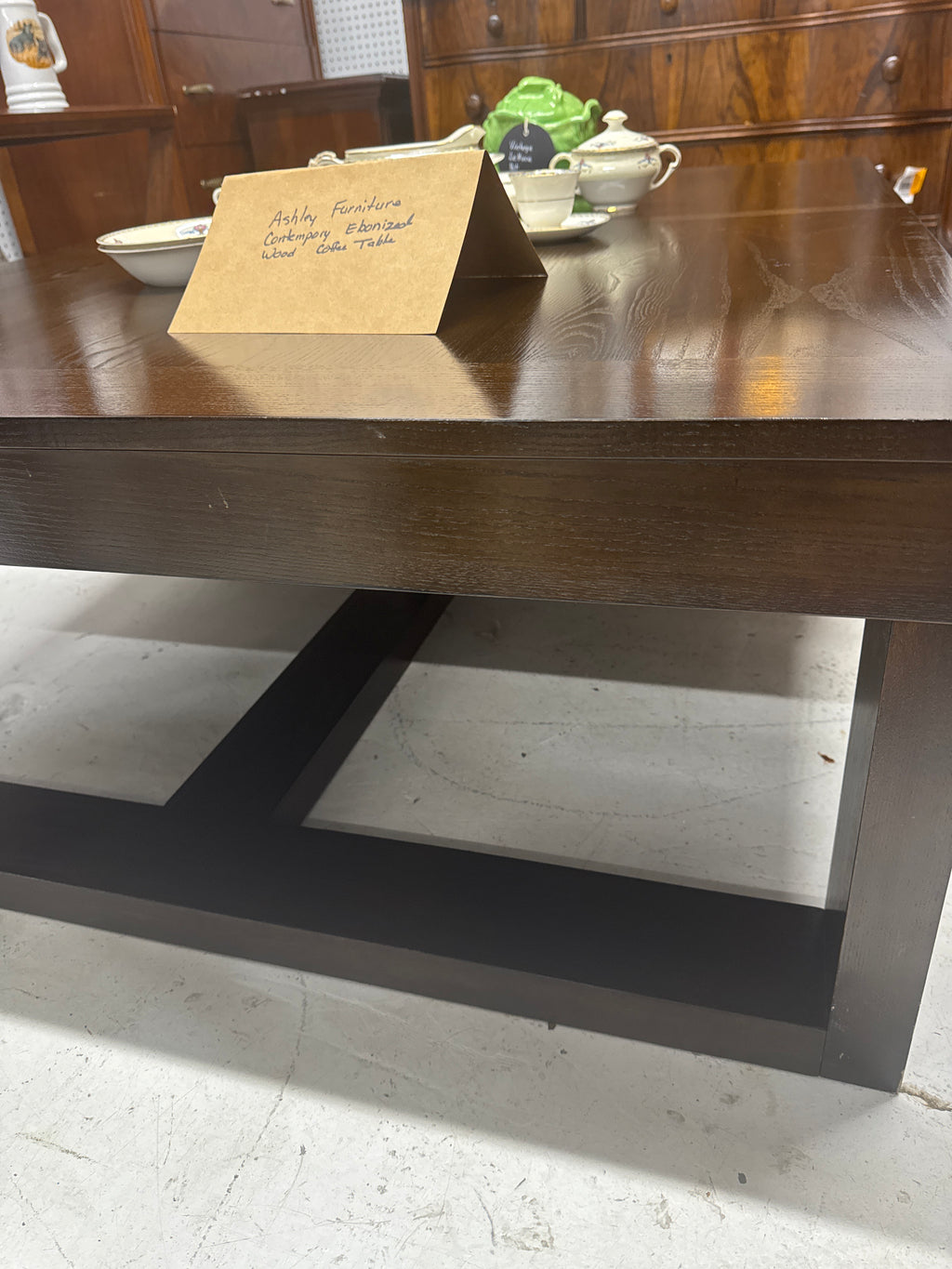 Ashley Furniture Contemporary Ebonized Wood Coffee Table