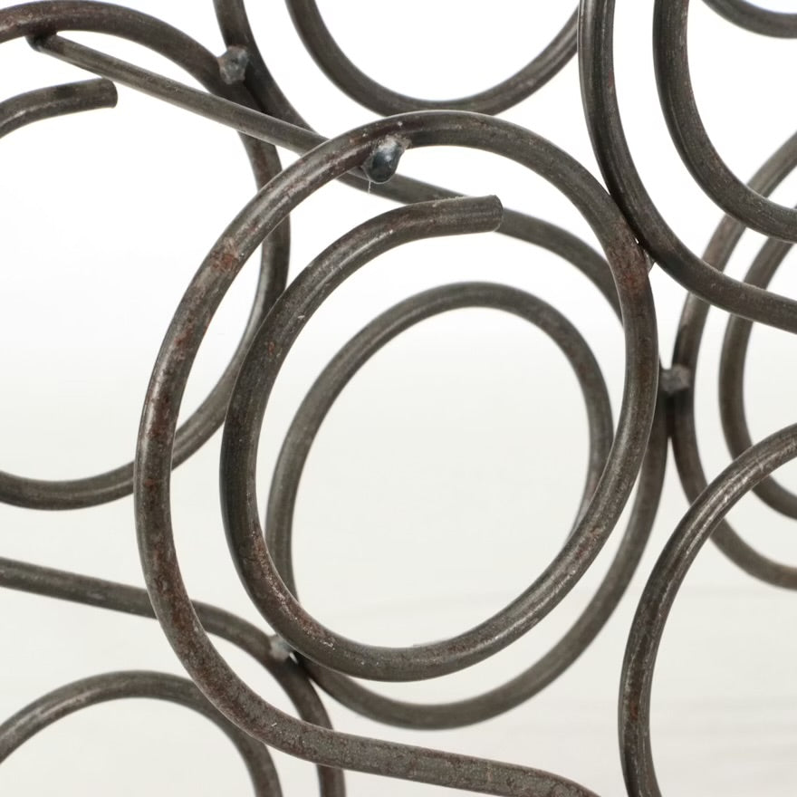 Swirled Wrought Iron Wine Rack