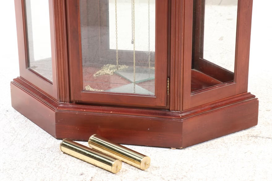 Ridgeway Colonial Style Display Cabinet Grandfather Clock