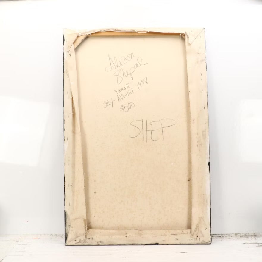 Alison Shepard Mixed Media Portrait Painting "Laura II," 1998