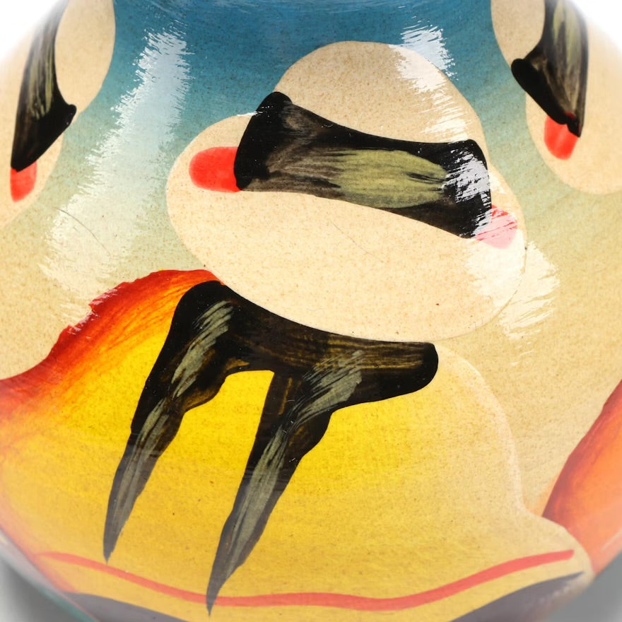 Peruvian Adalid Hand-Painted Figural Art Pottery Vase