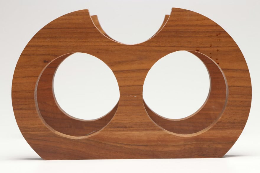 Kustom Kraft Wood Wine Rack with Luigi Bormioli Decanter and Other Glass Ware