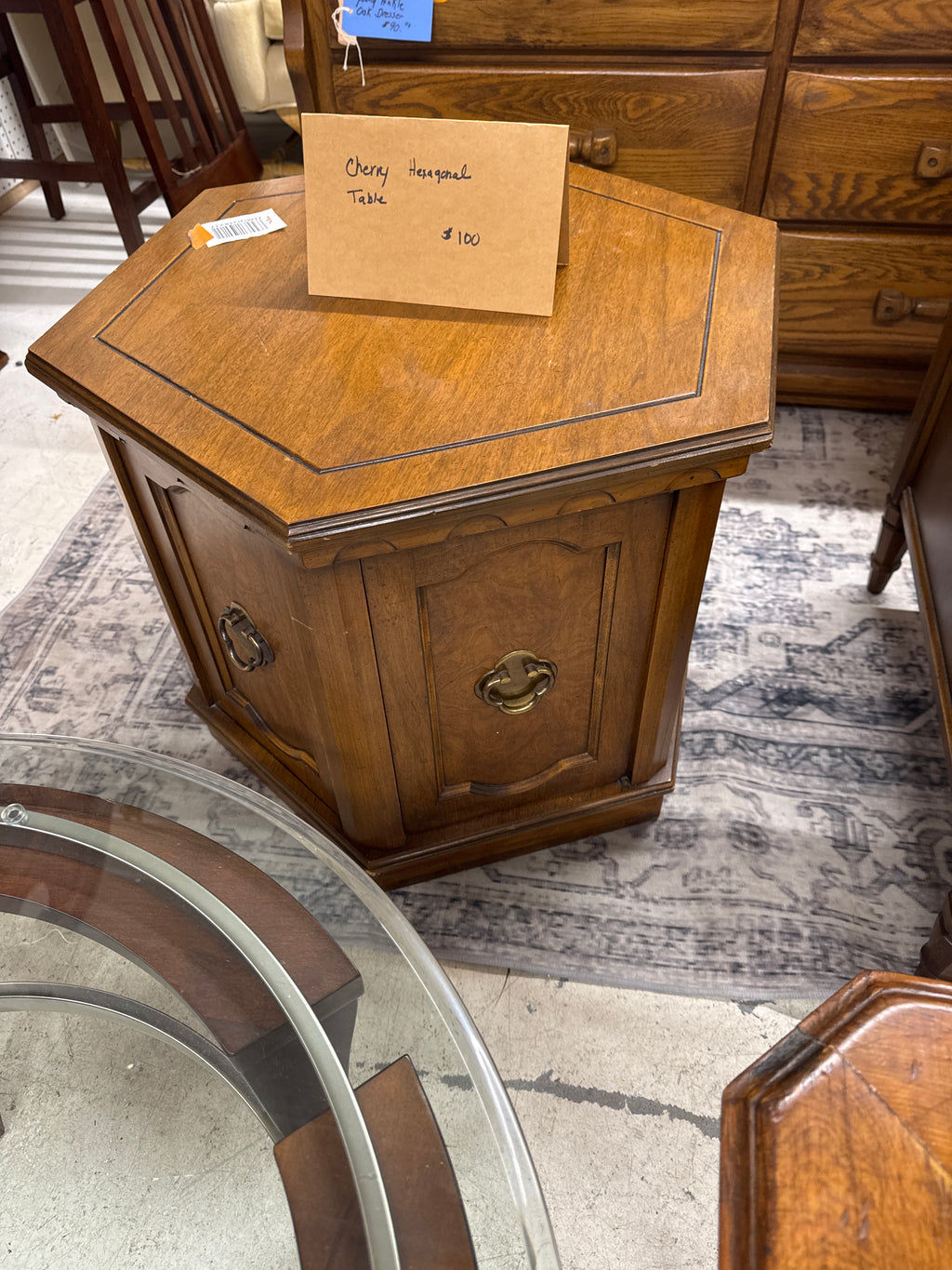 Cherry Hexagonal Table