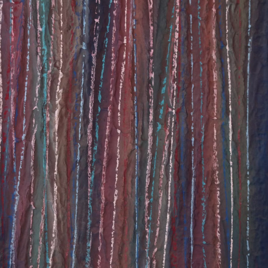 Abstract Embossed Mixed Media Drawing, 21st Century