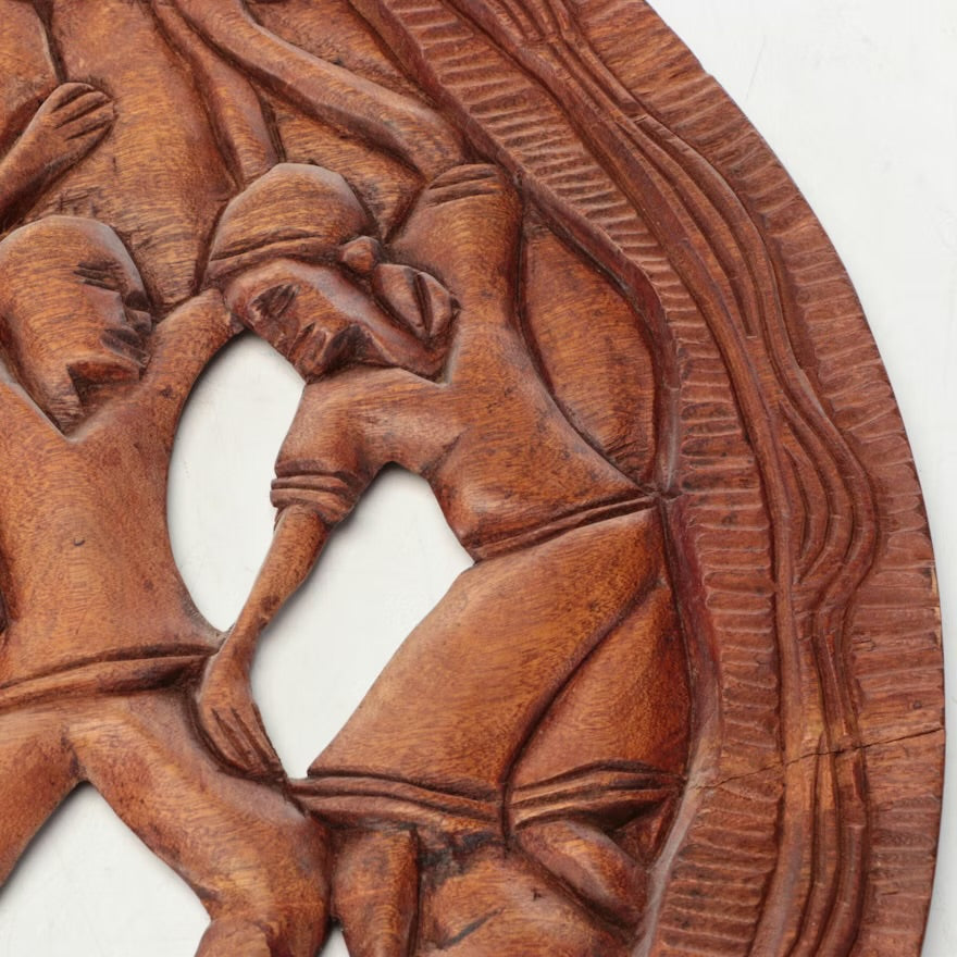 Handcrafted Figural Wood Carving, 20th Century