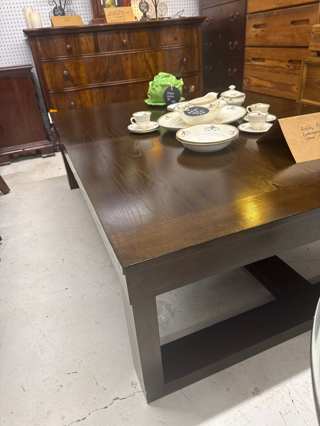 Ashley Furniture Contemporary Ebonized Wood Coffee Table