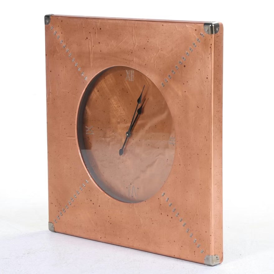 Lazy Susan Contemporary Copper Tone Wall Clock