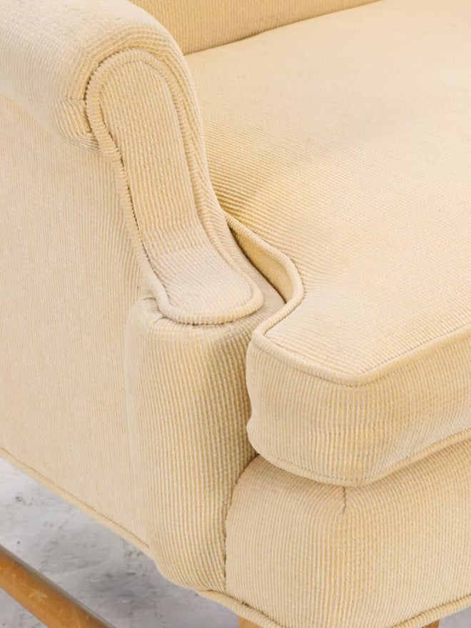 Cream Upholstered Bergere Armchairs ITMGQ23077