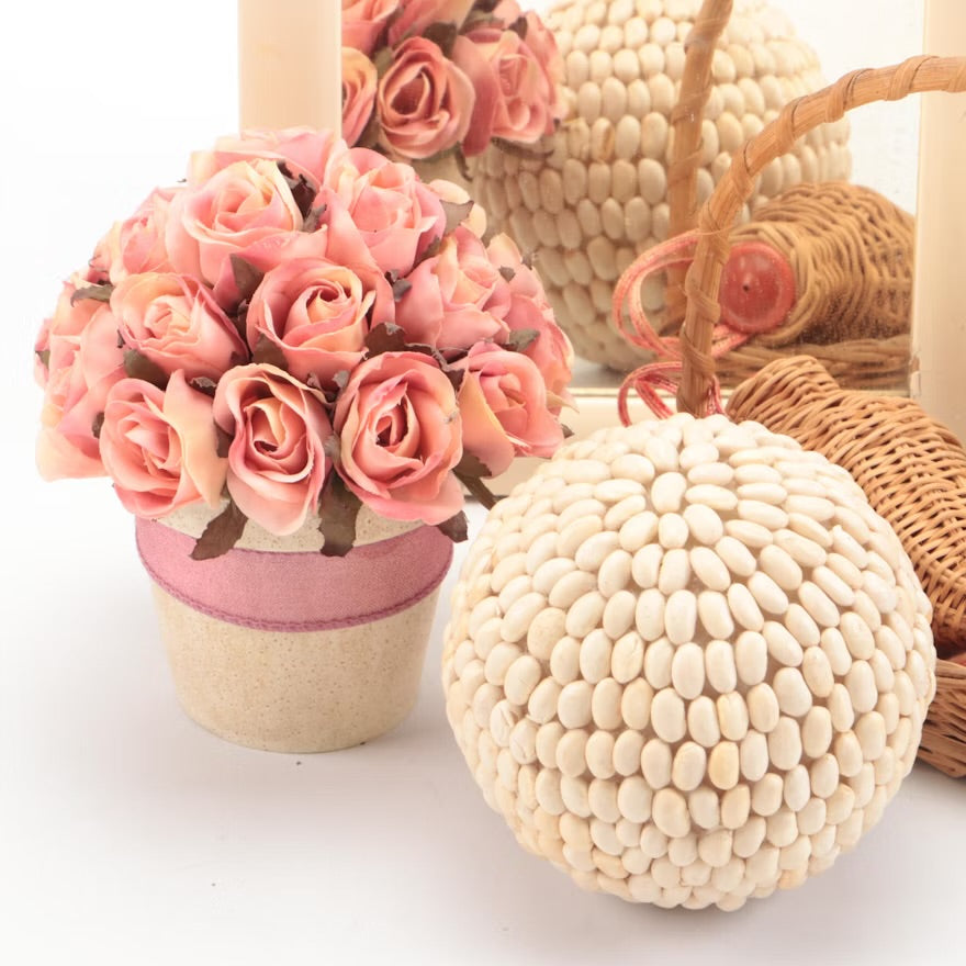 Wood Framed Wall Mirror, Woven Baskets, and Other Decorative Accessories 

#ITMGQ12902