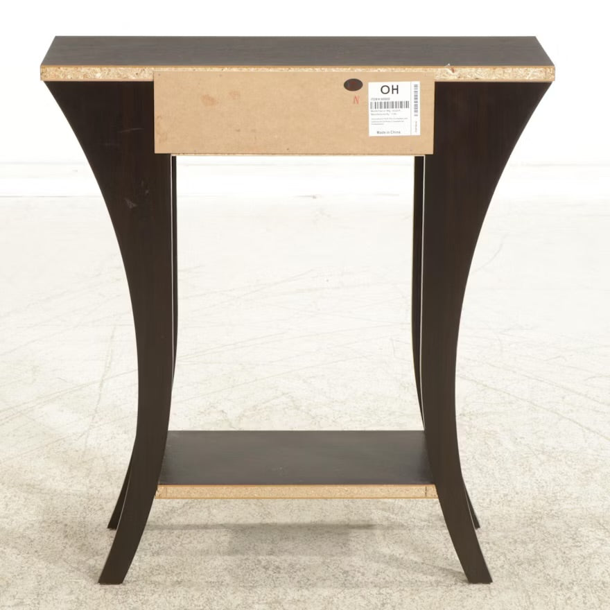 Contemporary Entry Table with Ebonized Wood Grain Finish, 2019 ITMGP91656