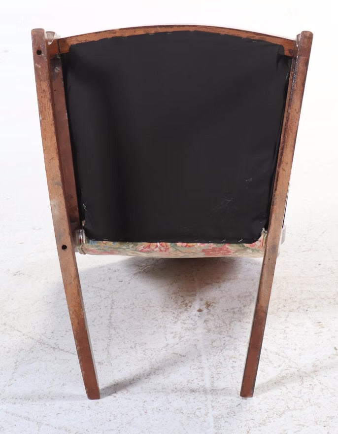 Victorian Rococo Revival Carved Walnut and Upholstered Rocking Chair ITMGP75498