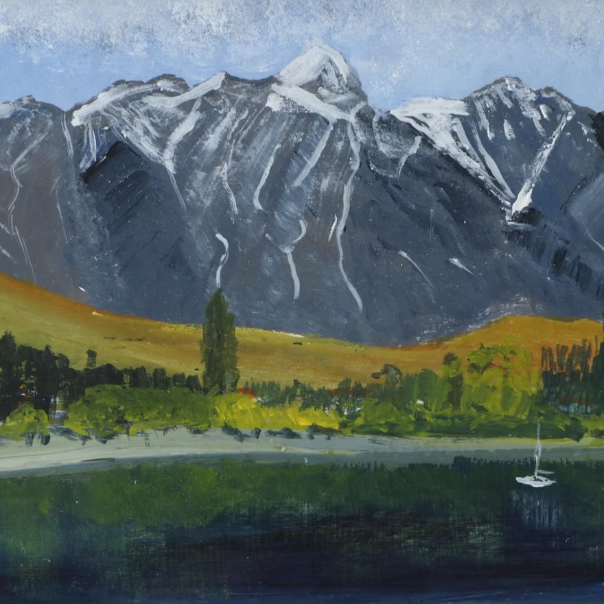 Bruce Alexander Mountainous Landscape Acrylic Painting, 2003 ITMGQ42134