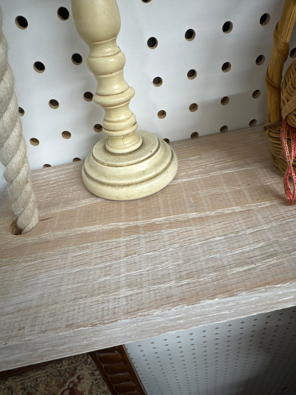 Double Whitewashed Shelf