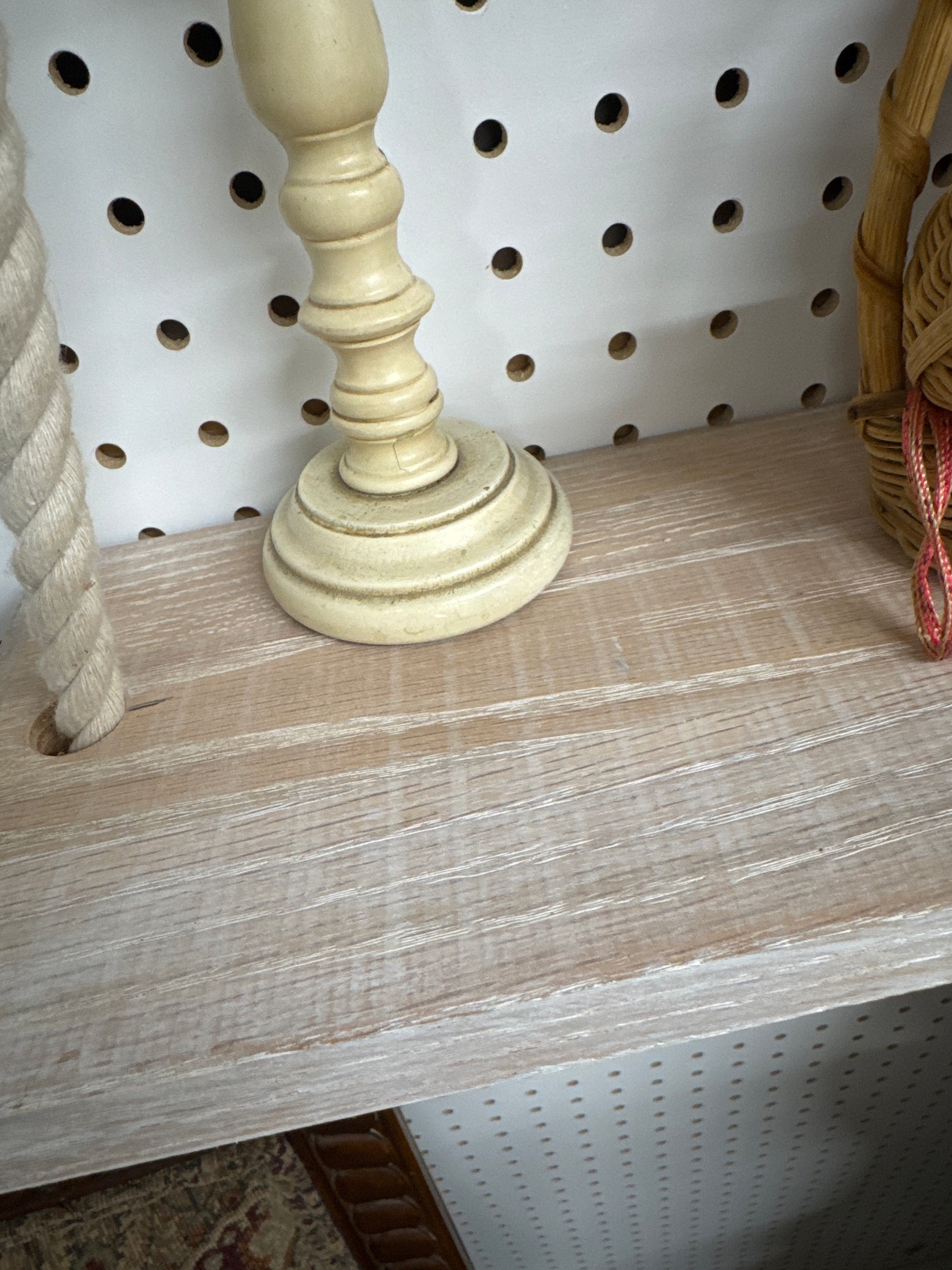 Double Whitewashed Shelf