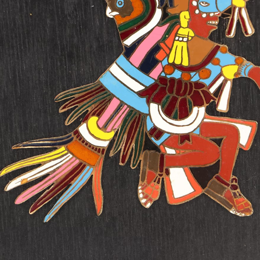 Tlahuizcalpantecuhtli Enameled Plaque with Kenyan Maasai Mother and Child ITMGQ28310