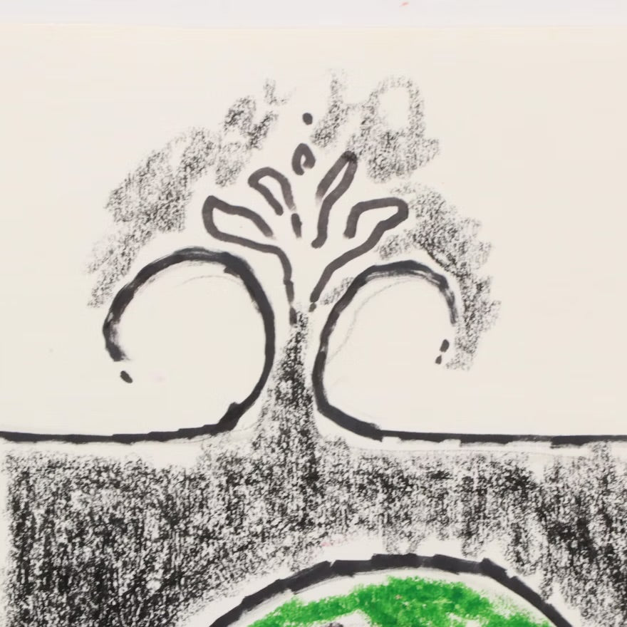 Achillo “Achi” Sullo Abstract Mixed Media Drawing, Mid–Late 20th Century ITMGO17561