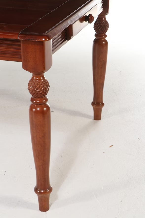 American Signature Victorian Style Mahogany Finish Extending Dining Table ITMGQ20175