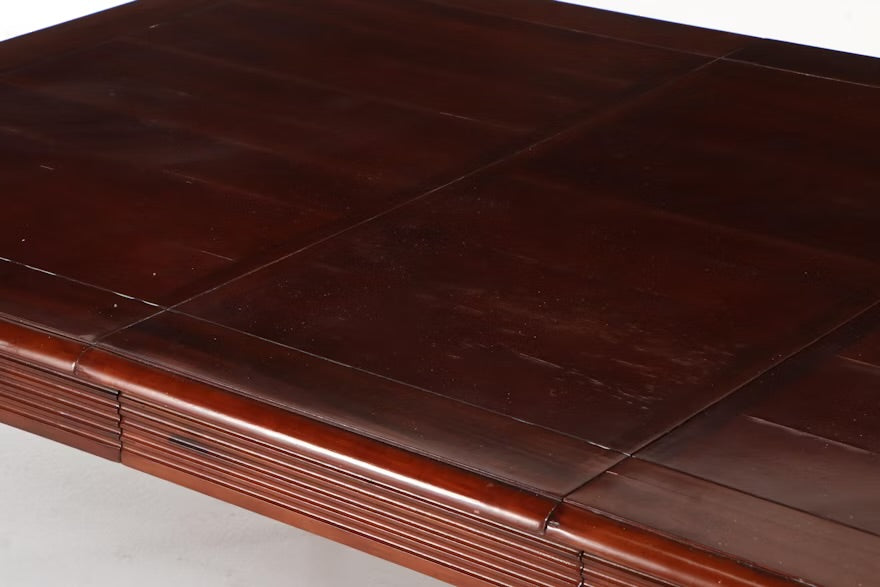 American Signature Victorian Style Mahogany Finish Extending Dining Table ITMGQ20175