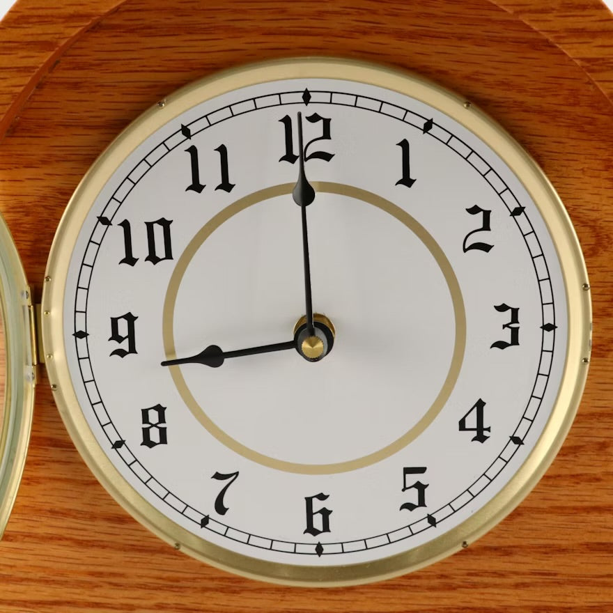 Oak Tambour Mantel Clock ITMGP19853