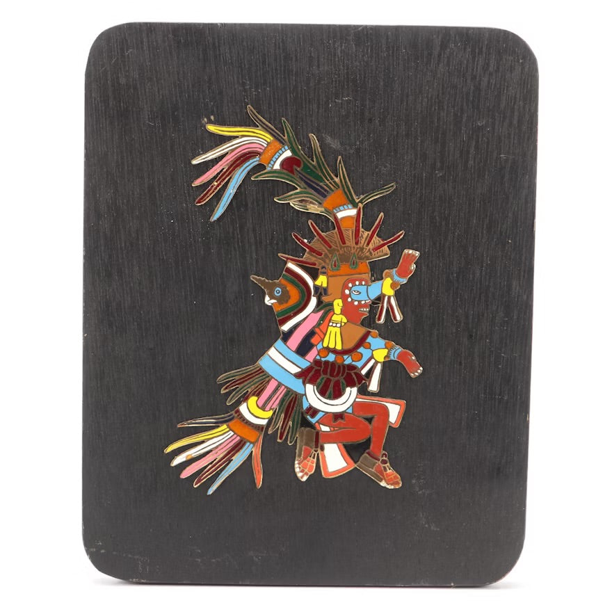 Tlahuizcalpantecuhtli Enameled Plaque with Kenyan Maasai Mother and Child ITMGQ28310