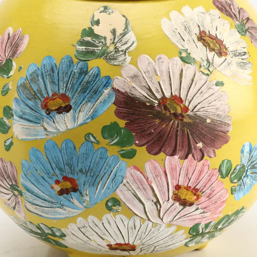 Ransburg Pottery Cookie Jar with German Porcelain Urn, Mid to Late 20th Century ITMGQ27753