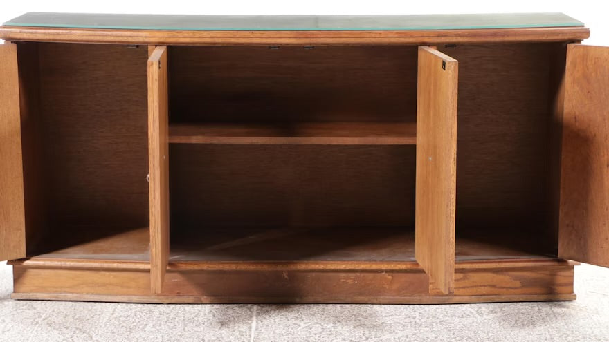Mid Century Spanish Baroque Style Walnut Finish Credenza, Mid to Late 20th C. ITMGM40670