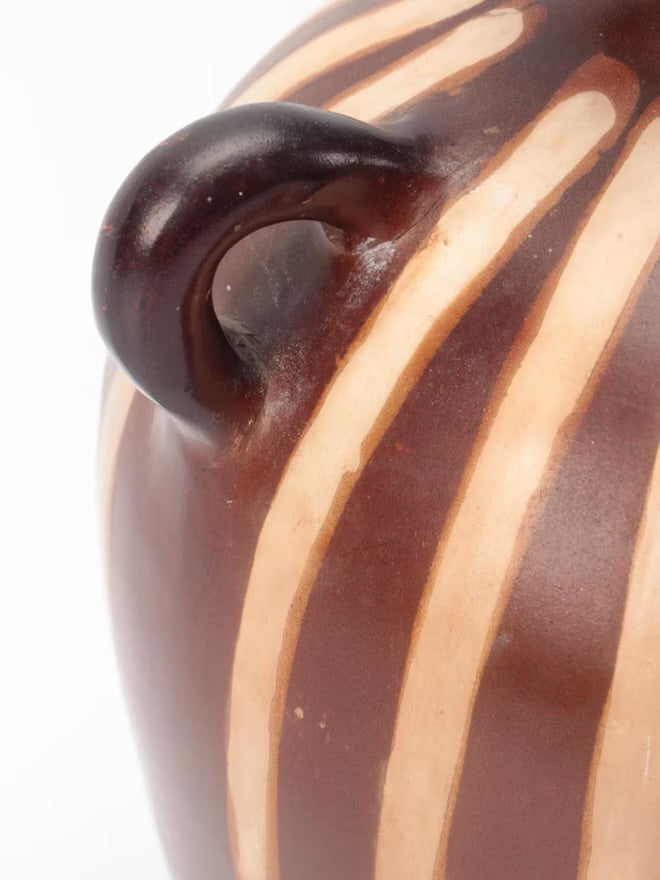 Jose Sosa Signed Ceramic Handled Vase with Wheel Thrown Stoneware Pot ITMGQ11644