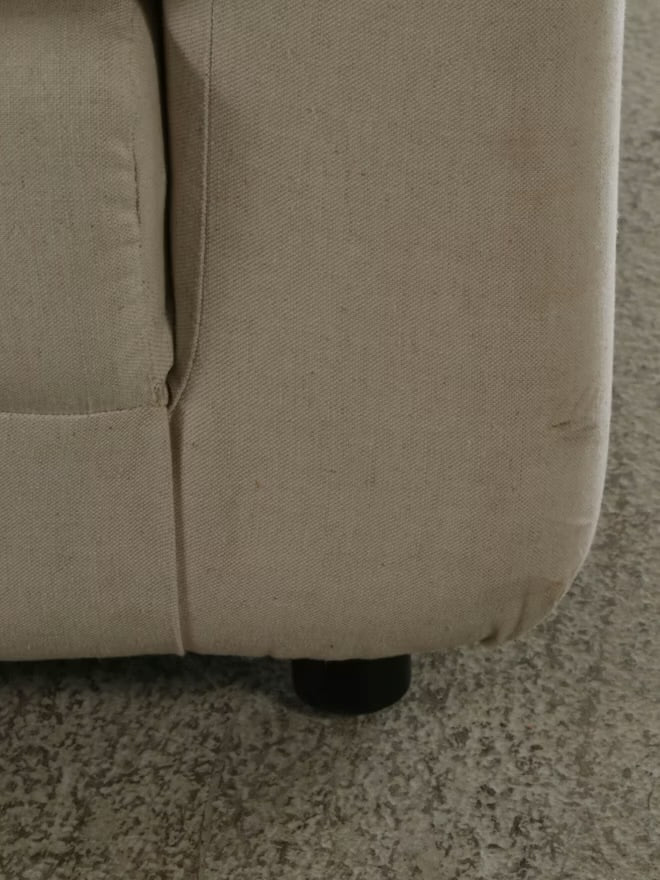 Cream Upholstered Loveseat