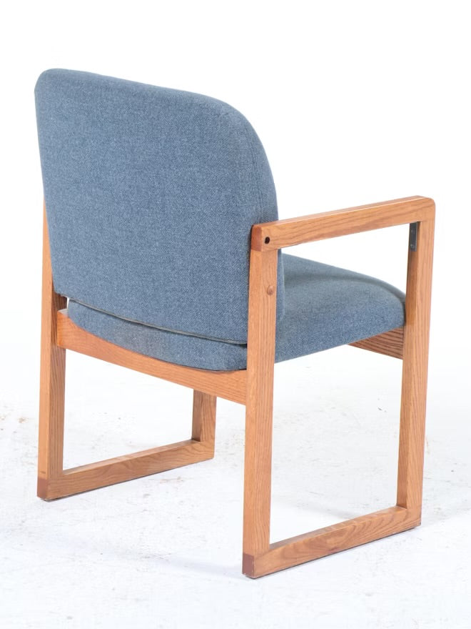 Postmodern Blue Upholstered Oak Frame Armchair
Item #
ITMGQ37427