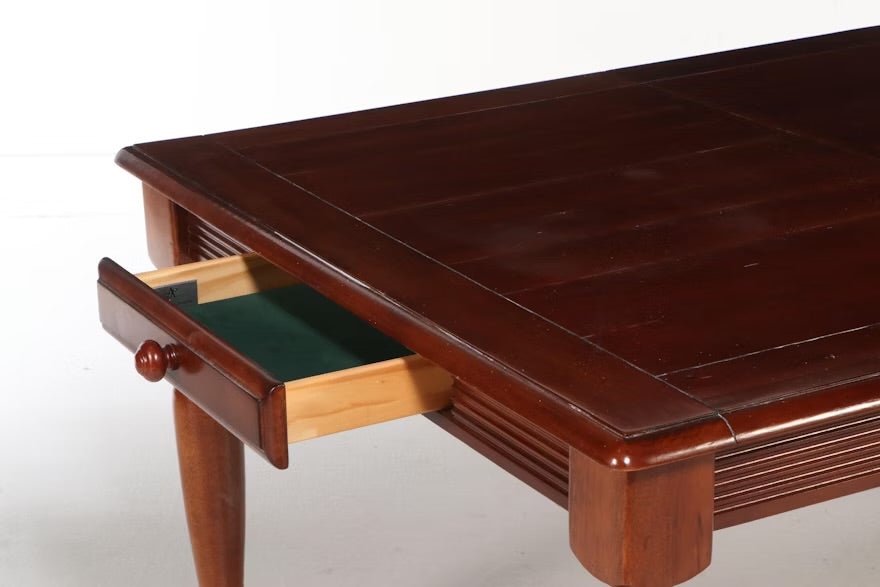 American Signature Victorian Style Mahogany Finish Extending Dining Table ITMGQ20175